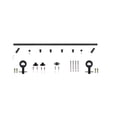 thumbnail image 2 of Miseno Mbdh5505x60 60" Bearing Roller Top Mount Barn Door Hardware Kit - Black, 2 of 7