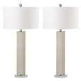 thumbnail image 4 of Safavieh Lighting Collection Ollie Cream Faux Snakeskin 31,5 Pouces Lampe de Table (Lot de 2), 4 of 5