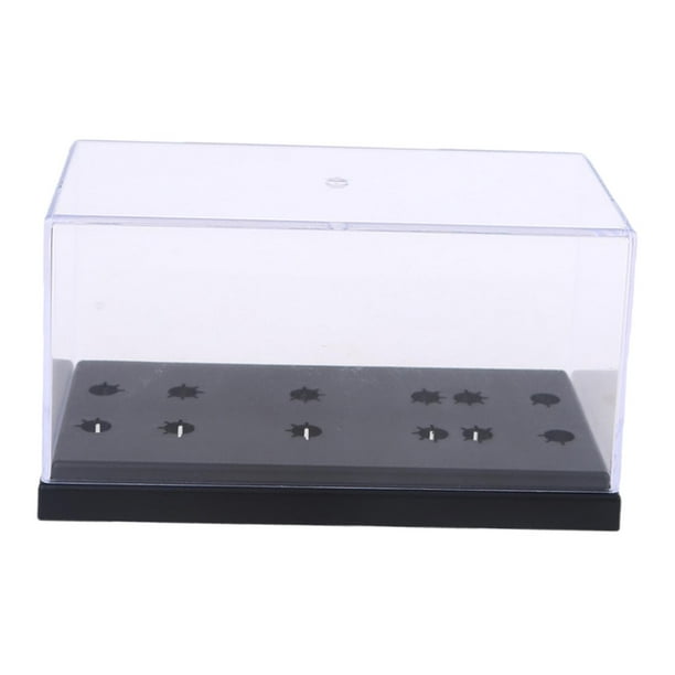 Caja de almacenamiento de agujas transparente para tocadiscos, accesorios decorativos, caja de exhibición para exhibición de Phono