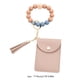 thumbnail image 3 of Cartera de cuero sintético, tarjetero, llavero, organizador y almacenamiento, pulsera de cuentas de silicona, tarjetero de color liso, llavero, billetera de cuero con flecos, compartimento para varias, 3 of 6
