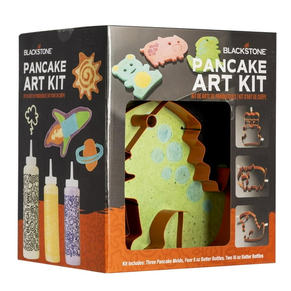 Kit d'Art de Crêpes avec 9 Pièces - Bouteilles à Presser, Moules en Forme d'Animaux - Accessoire de Cuisine pour Enfants et Adultes