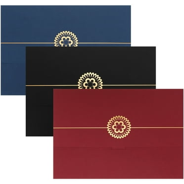 HOMEMAXS Assorted Color Certificate Holder for Storage Use Made of Paper Great for Home Office 3Pcs