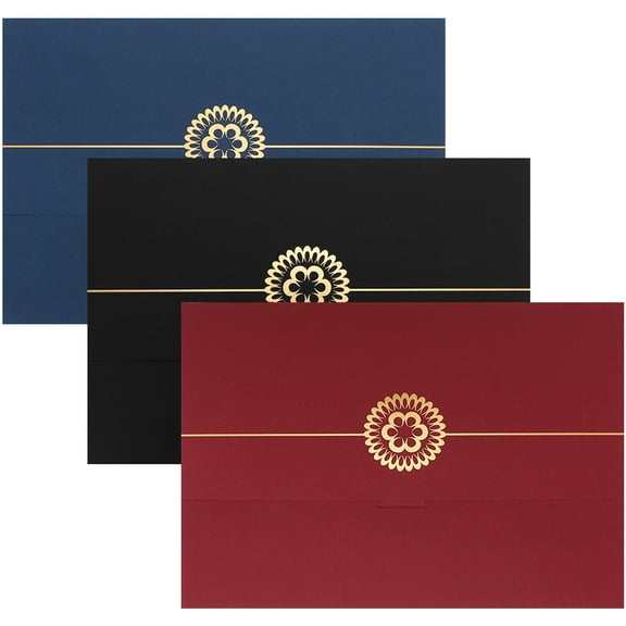 Masteelf  3 Pcs A4 Paper Certificate Covers Diploma Holders College Degree Clipboard Staff