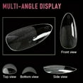 thumbnail image 2 of BAKER DEPOT Acrylic Nail Tips, Medium Almond Clear Fake Nails, Full Cover for Extension Manicure, 600pcs, 2 of 7