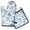 Blue Pioneer Flower, variant on Blue Pioneer Flower Kitchen Oven Mitt and Pot Holder Sets 2 Pcs for Baking, Cooking and Grilling, Heat Resistant Up To 392 °F