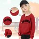 thumbnail image 3 of Gibobby Blusas De Manga Larga Para Niños Sudaderas de tamaño con estampado de para niños y niñas, cuello redondo, manga larga, informal, holgado, Tops(Rojo, 6-7 Años), 3 of 5