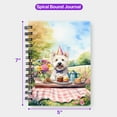 thumbnail image 5 of Happy Mother's Day West Highland White Terrier with Sweets and Flowers at a Picnic Spiral Bound Journal Westie Westy Dog Lover 5x7in Spiral Notebook - 13005, 5 of 5