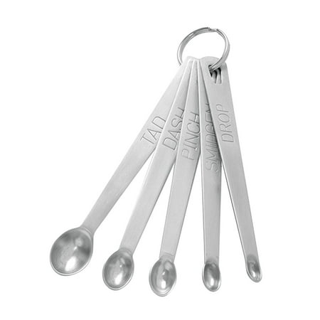 

5PCS/Set Stainless Steel Spice Spoons Kitchen Baking Measuring Spoons for Dry and Liquid Ingredients