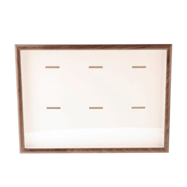 Maoww Medal Storage Shadow Box Frame Collectible Wood for Insignia Pins Gymnastics Walnut Color 10inch Walnut Color A3