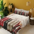 thumbnail image 4 of Ambesonne Western Fitted & Top Sheet Set with Shams, Rustic Wild West Boots Art, Beige Black and Red, 4 of 8