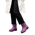 thumbnail image 3 of FRSASU Women's Rain Boots Ankle Rainboot Anti Slipping Waterproof Casual Garden Outdoor Kitchen Hiking Camping Boots Purple, 3 of 7