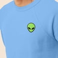 thumbnail image 5 of Dalix Alien Embroidered Fleece Crewneck Long Sleeve Sweatshirt Mens in Carolina Blue M Medium, 5 of 5