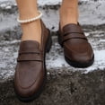 thumbnail image 3 of PPCHVOMEY Comfort Loafers Shoes for Women Platform Chunky Loafers Slip On Casual Shoes Dressy Flats Vintage Fashion Loafers with Arch Support, 3 of 7