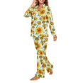 thumbnail image 5 of DISNIMO Sunflower Music Note Print Womens Two Piece Pajama Sets Casual Loose Nightwear with Pockets Long Sleeve Top with Long Pajama Pants Sets Fashion Oversized Sleepwear Loungewear, 2XL, 5 of 7