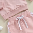 thumbnail image 5 of Okbabeha Baby Girl Clothes Fall Winter Outfits Long Sleeve Sweatsuit Checkboard Sweatshirt and Pants Toddler Infant Clothing, 5 of 8