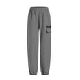thumbnail image 3 of Dezsed Boys Girls Cargo Pants Jogger Elastic Waist Sweatpants with Pockets Uniform Pants Clothes for Teen Girls 9-10 Years Gray, 3 of 8