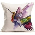 thumbnail image 2 of Bird Pillow Covers Watercolor Hummingbirds Resplendent Quetzal Nature Green Bird Cushion Cases Outdoor Decorative Couch Pillows Home Décor for Bed Sofa 18x18inch Set of 4, 2 of 5