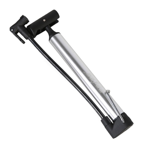 Inflador portátil de neumáticos para bicicleta, minibomba manual de alta presión (plateada)