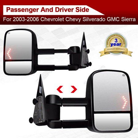 Terrain Vision Dot Approved Towing Mirrors Side View Tow Mirrors For 2003 2004 2005 2006 Chevrolet Chevy Silverado 1500hd 2500hd 3500hd Gmc Sierra