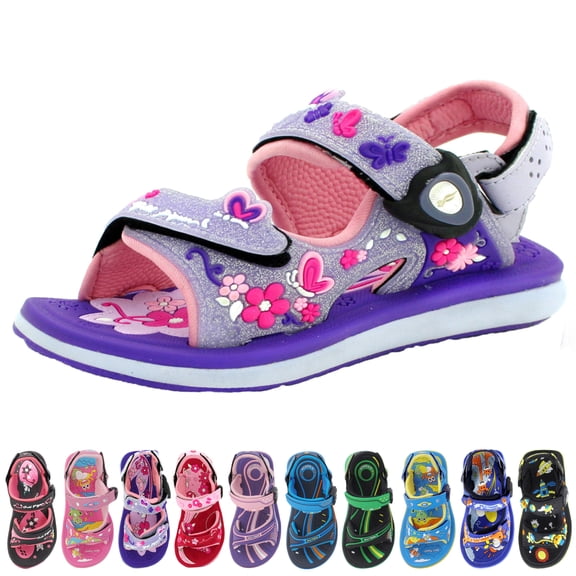 GP Kids Classic SNAP LOCK Sandal: 9203B Purple Glitter, EU26 (Size: Toddler 8.5 - 9)