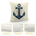 thumbnail image 4 of JRXY  Coastal Sailing Throw Pillow Case Blue Compass/Anchor/Sailboat/Navigation Pattern Ocean Theme Cushion Covers Nautical Beach Decorative Pillowcases White, 4 of 5