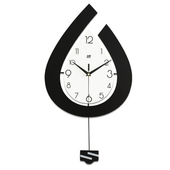 Arsvita Large Wall Clock for Living Room Decor Big Decorative Pendulum Modern Wall Clock Silent Non Ticking Battery Operated 22.4 Inch Wood Art Clock for Kitchen Bedroom Office Indoor Home