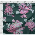 thumbnail image 2 of Soimoi Floral Printed,Cuddle Minky Fabric, Sewing Fabric by The Yard 56 Inch Wide,Decorative Plush Soft Fabric, Baby Garments, Toys and Blankets, Dark Green & Pink, 2 of 5