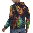 thumbnail image 6 of Lsque Whimsical Dragon Color Cool Pattern Casual Men's Hoodie,Hooded Sweatshirt with Kangaroo Pocket,Pullover Hoodie-XX-Large, 6 of 7