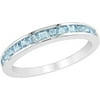 1 Carat T.G.W. Sky Blue Topaz Eternity Ring in Sterling Silver