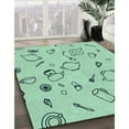 thumbnail image 3 of Ahgly Company Machine Washable Indoor Square Transitional Emerald Green Area Rugs, 8' Square, 3 of 7