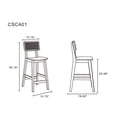 thumbnail image 2 of Manhattan Comfort Versailles Counter Stool in Black and Natural Cane, 2 of 5