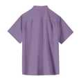 thumbnail image 4 of Men's Vacation Shirts Short Sleeve Solid Color Buttons Shirt Regular Fit Summer Casual Dress Shirts, 3XL, 4 of 5