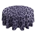 thumbnail image 4 of Leopard Pattern Purple Round Tablecloth 60"x60",Wrinkle Wipeable Table Cloth for Kitchen Dining Room Picnic Patio Party, 4 of 6