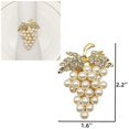 thumbnail image 4 of Grapes Napkin Rings Set of 6, with Imitation Diamond and Inlay, 4 of 5