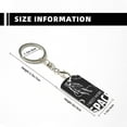 thumbnail image 3 of Uemuo I Need More Space Pattern Rectangular Metal Keychain - Durable, Stylish, and Personalized Key Ring for Men and Women,Engraved Keychain,Gift Slim Sturdy Keychain, 3 of 7