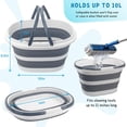 thumbnail image 4 of UYGDUY-Collapsible Water Bucket with Handle, 10L(2.6 Gallon) Foldable Plastic Bucket for Mopping, Window Cleaning, Car Washing, Fishing, Ice Buckets for Camping, Portable Household Organizer Caddy, 4 of 4
