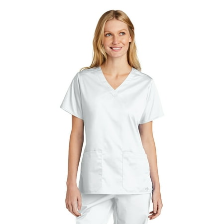 

WonderWink Women s WorkFlex V-Neck Top WW4560 In White