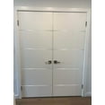 thumbnail image 3 of White Modern French Doors 64x96 with Strips, 3 of 6