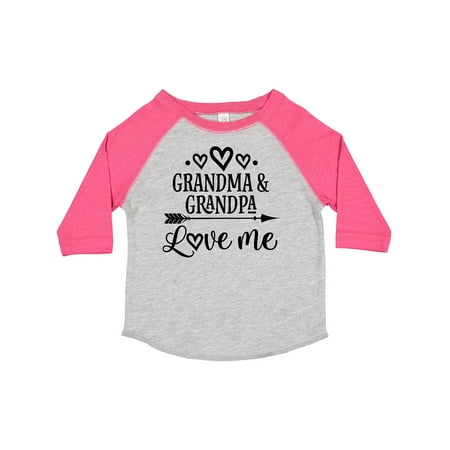 

Inktastic Grandma Grandpa Love Me Arrow Gift Toddler Boy or Toddler Girl T-Shirt