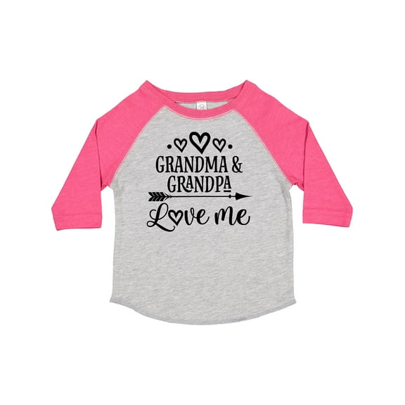 Inktastic Grandma Grandpa Love Me Arrow Boys or Girls Toddler T-Shirt