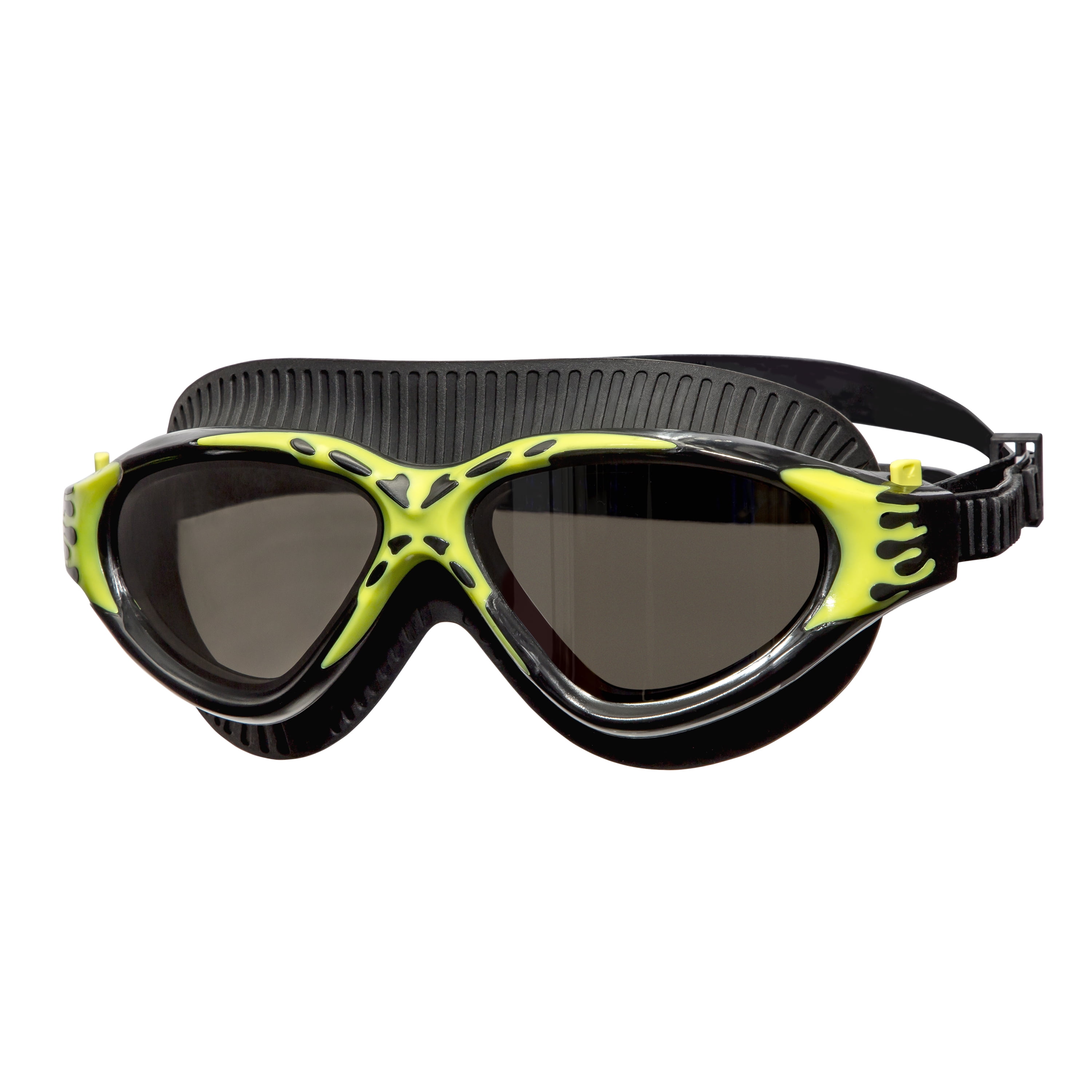 Orphan støvle ideologi Dolfino Tidal Sport Mirrored Black and Green Swimming Sport Goggles -  Walmart.com