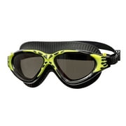 Dolfino Tidal Sport Mirrored Black and Green Swimming Sport Goggles
