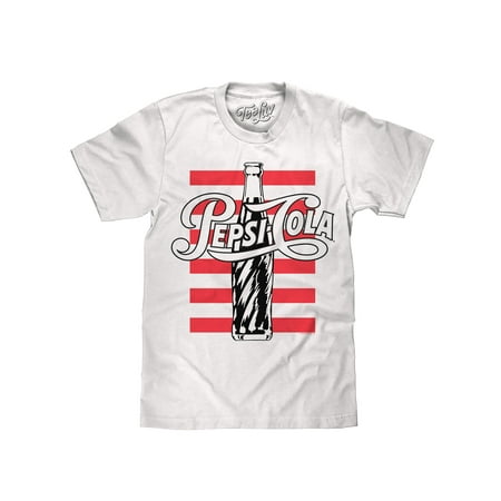 Pepsi Cola Ladies Tee - Retro Pepsi Cola Flag Graphic Tee Shirt (Small)