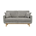 thumbnail image 3 of Living Room Sofas, Asher Mid-Century Corduroy Sofa, Light Gray Comfortable Sofas,Corduroy Modern Sofas, Furniture, Primary Living Space, Sofas Asher Mid-Century Corduroy Sofa, 3 of 9