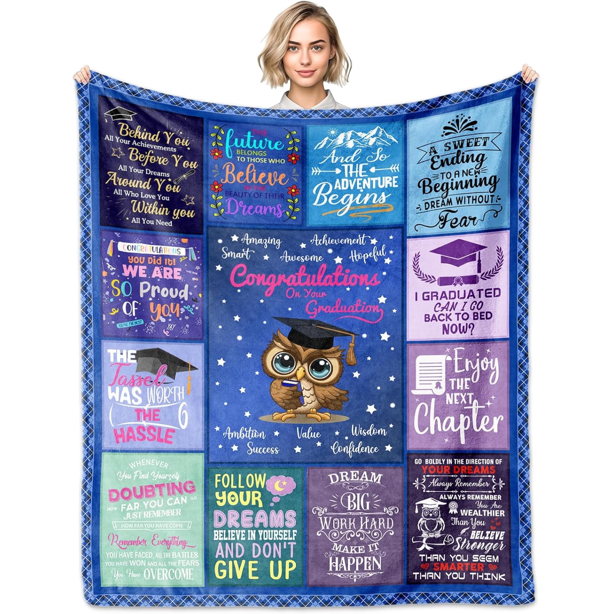Graduation Gifts Graduation Gifts for Her 2024 Graduation Gifts College Graduation Gifts for Her Blanket 60 x50 Graduation Gift for Him High School PHD Bachelors Masters Degree Graduation Gifts