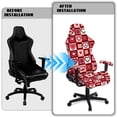 thumbnail image 5 of Xoenoiee Heart Love Grid Pattern Universal Gaming Chair Cover with Armrest Covers, Stretchable Non-Slip Fabric Gaming Chair Protector Valentine's Day Decor for Reclining, Swivel & Boss Chairs, 5 of 7