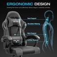 thumbnail image 4 of JONPONY Ergonomic Gaming Chairs,Office Chair,High Back Computer Chair,Adjustable 360° Swivel Chair with Headrest and Lumbar Support ,BLACK GREY, 4 of 10