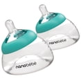 thumbnail image 1 of Biberón Nanobébé para Leche Materna, Lactancia para Recién Nacidos con Forma de Pecho, Anticólico, Perfecto Acople, Conserva Nutrientes de la Leche Materna, Pack Doble Verde Azulado, 1 of 8
