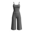 thumbnail image 4 of Zormilly Workout Sets for Women Spaghetti Strap Tank Top Wide Leg Capris Yoga Sets Stretch Soft Sport Sets, S-2XL, 4 of 9