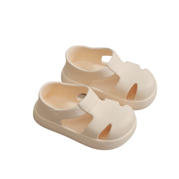 CAIVO Boys Sandals Toddlers Soft Sole Summer Casual Outdoor Comfortable Breathable Lightweight Elastic Kids Beach Shoes Solid Color Relaxed Fit Shoes for Toddler Child